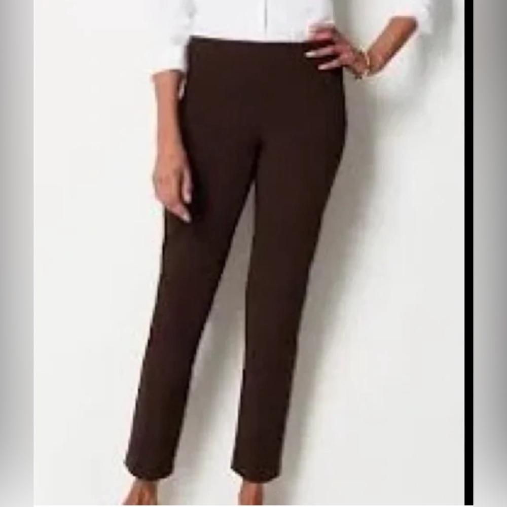J Jill Pants Womens Small Slim Leg Brown Stretch Comfort Pull On super comfy
